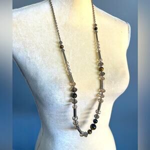 LOFT Bead Silver-tone Long Necklace